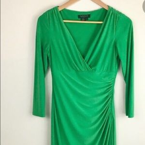 Ralph Lauren emerald green wrap dress